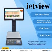 JETVİEW JPC 1004 TERAZİPOS PC 15.6'' İ3 - CAS TERAZİ (ÇİFT EKRANLI) - 1